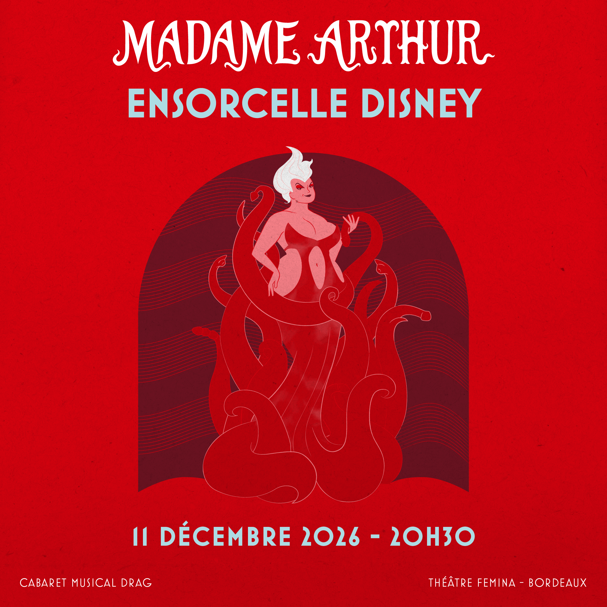 CARRE MADAME ARTHUR ENSORCELLE DISNEY FEMINA