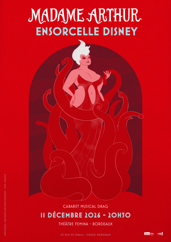 Madame Arthur ensorcelle Disney à Bordeaux au théâtre Fémina le 11 décembre 2026