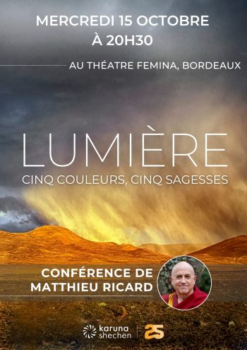 Matthieu Ricard en conférence au Théâtre Fémina à Bordeaux