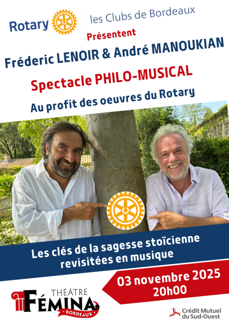 Frédéric Lenoir et André Manoukian au Théâtre Fémina à Bordeaux