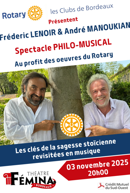 Frédéric Lenoir et André Manoukian au Théâtre Fémina à Bordeaux